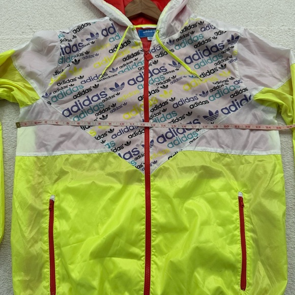 Adidas Lightweight Hooded Windbreaker Full Zip Jacket Size XL - Picture 5 of 7